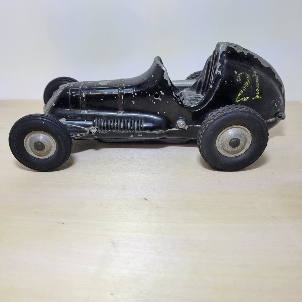 Vintage Cox Thimble Drome Champion Metal Toy Race Car #21 Santa‎ Ana